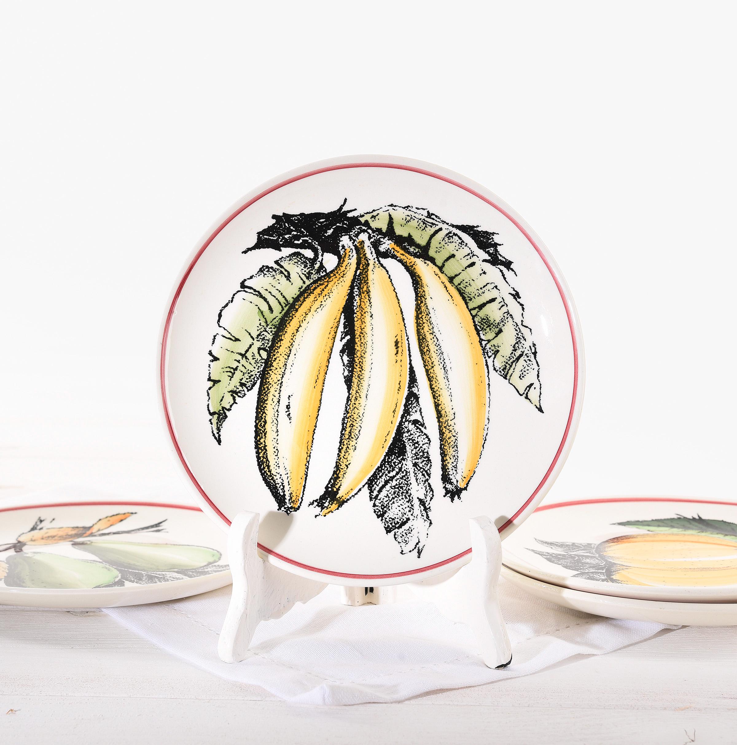 GIen FRANCE プレート Vintage Gien France Fruit Plate – French Faience Ceramic Dish