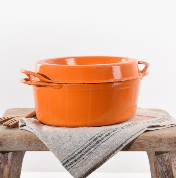 Vintage French Doufeu Dutch Oven Cousances Style- Le Creuset Flame