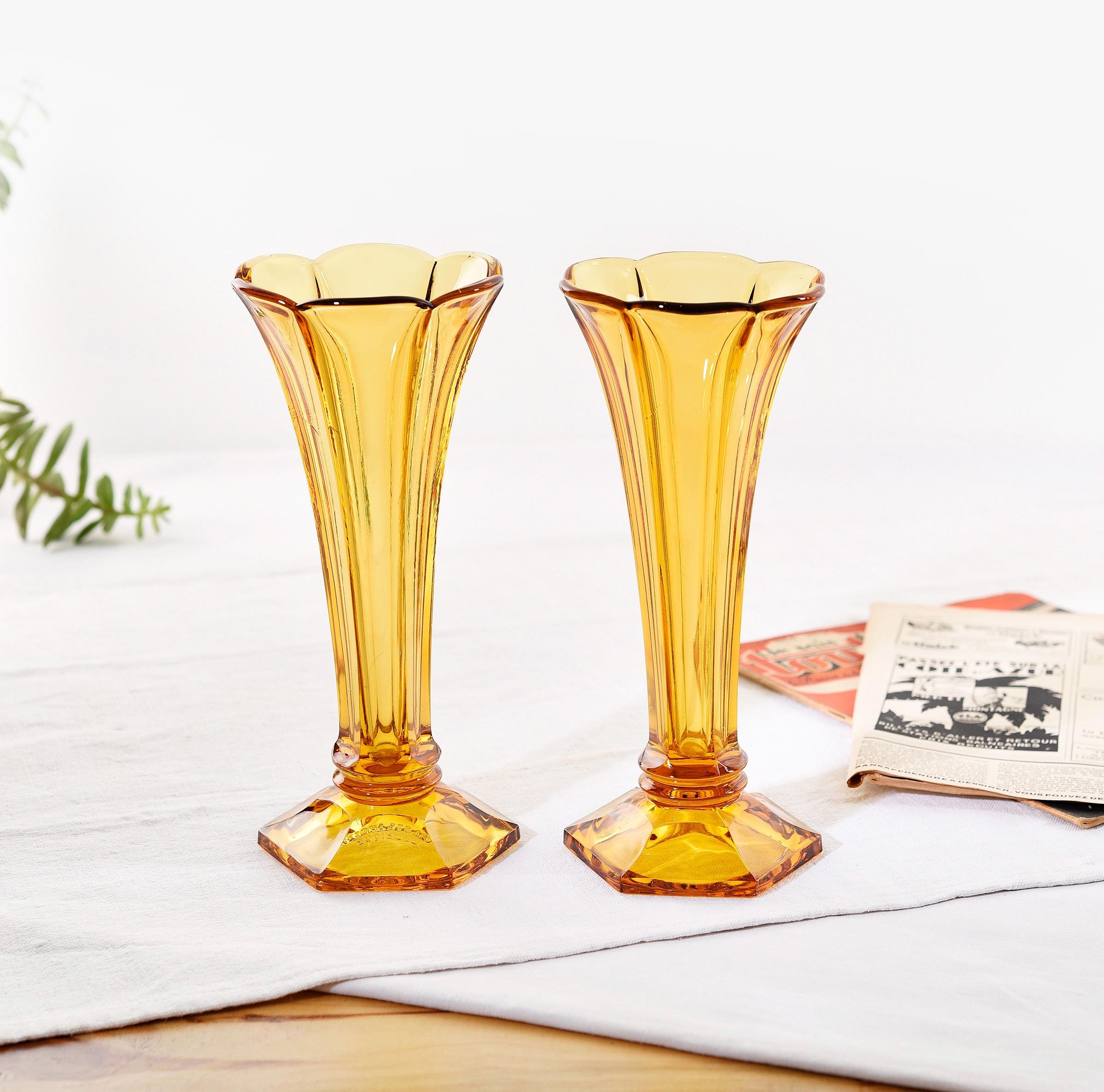 ヴァル・サンランヴェール val saint lambert 花器 花瓶　希少 Val Saint-Lambert ヴァルサンランベール アンティーク 花瓶