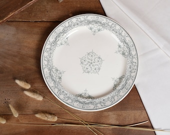 Grand plat ancien BWM & Co, modèle Louis XV. Plat de présentation ou de service du XIXème. Vaisselle ancienne anglaise. Plat d'occasion.