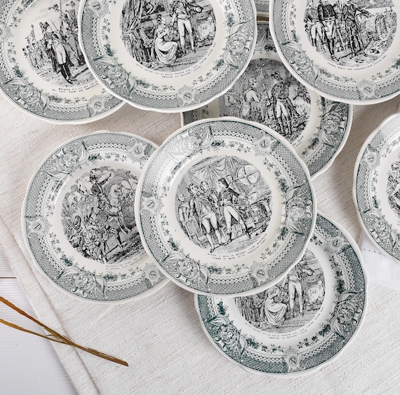 12 assiettes Sarreguemines collection Napoléon - Arts de la table