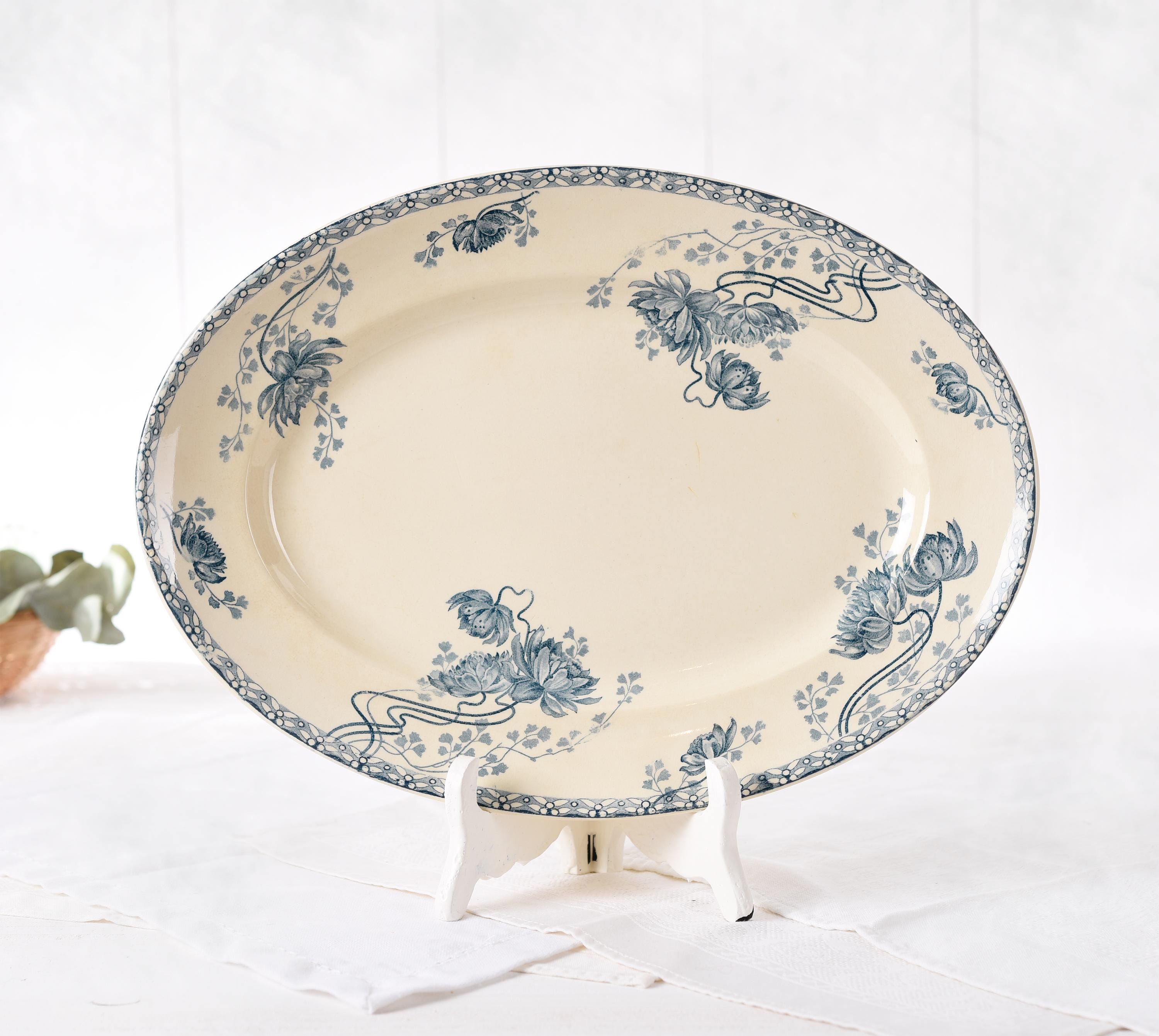 Rare Antique French Sarreguemines 