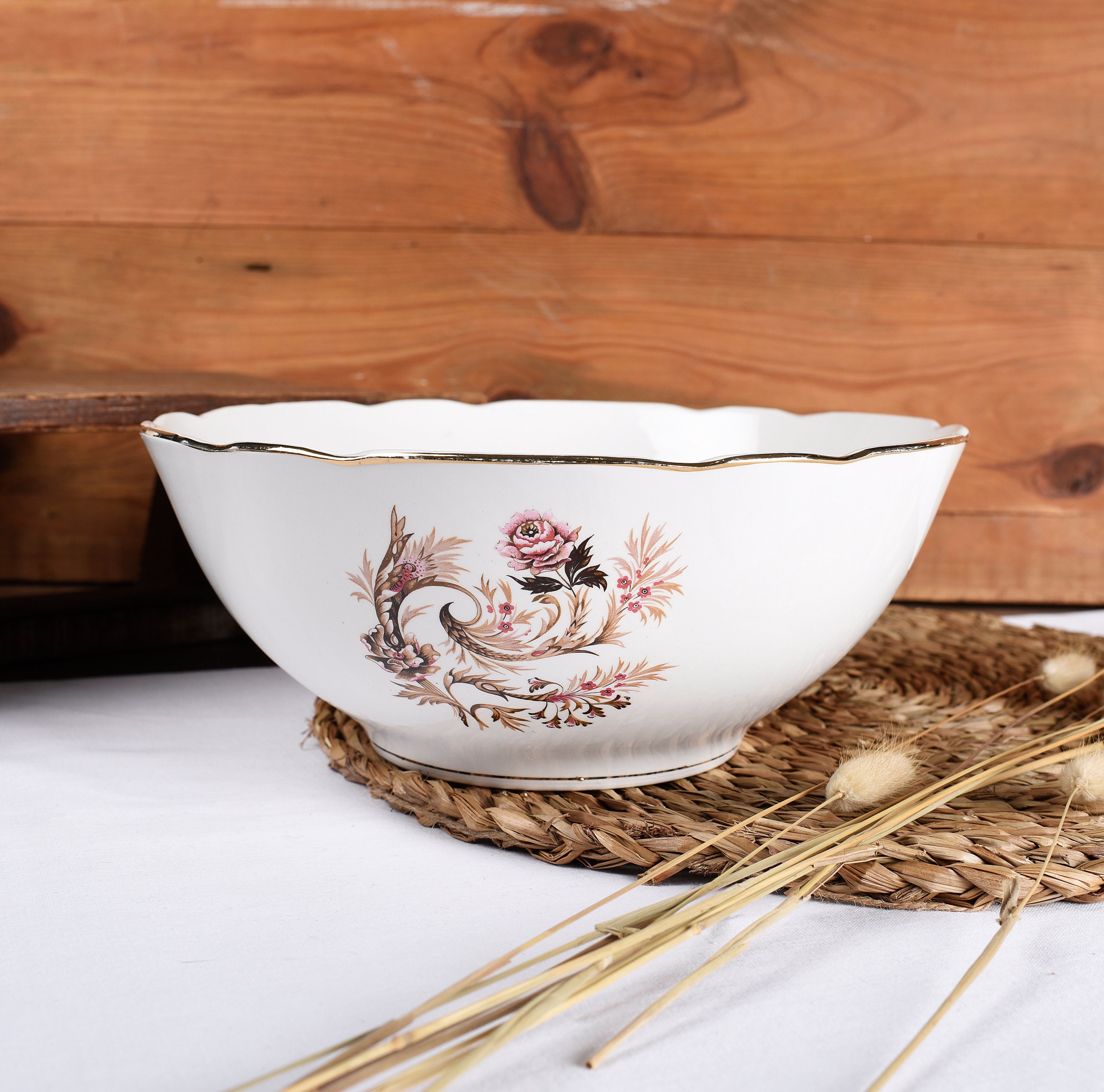 GROS SALADIER EN Faience De Digoin Sarreguemines Decor Philippine EUR 10,00 - FR
