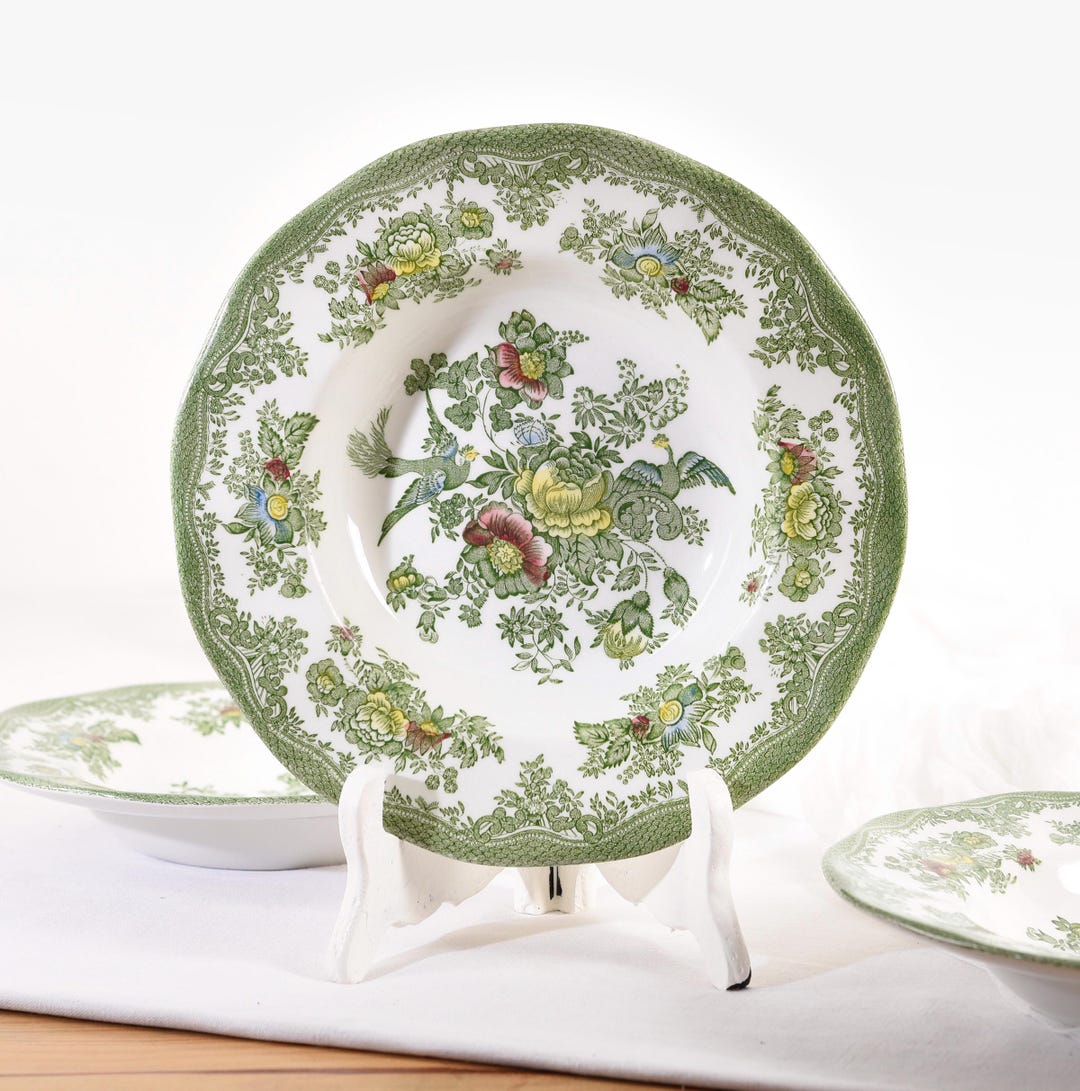 Green Asiatic Pheasants Plate 約22.5センチ４枚 Burleigh_shop-10.jpg?v=