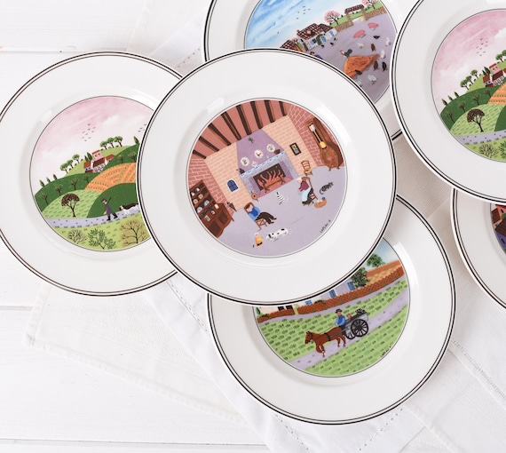 Villeroy and Boch Design Naif Plates by Gérard Laplau – Set of 6