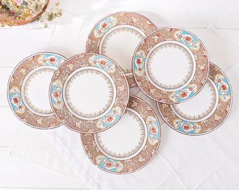 3 ジャン プヤ フランス ディナープレート グリーン ゴールド ホワイト