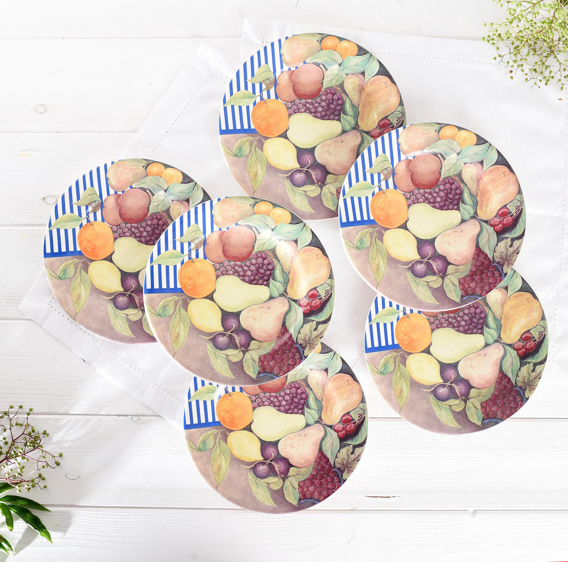 Gien France プレート　大皿　LA RONDE DES FRUITS Set of 6 Gien 