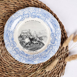 Creil et Montereau antique plate collection - Around the world in 80 days - LM et Cie. Collectible and Numbered (No.8) Creil Montereau