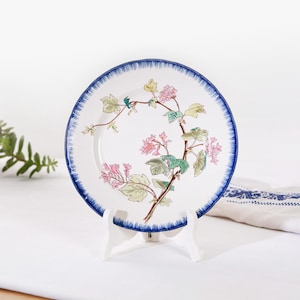 Ironstone Dessert Plate Choisy-le-Roi - Antique French tableware - Superb floral decoration - Hand painted - 19th century - Wall Plate