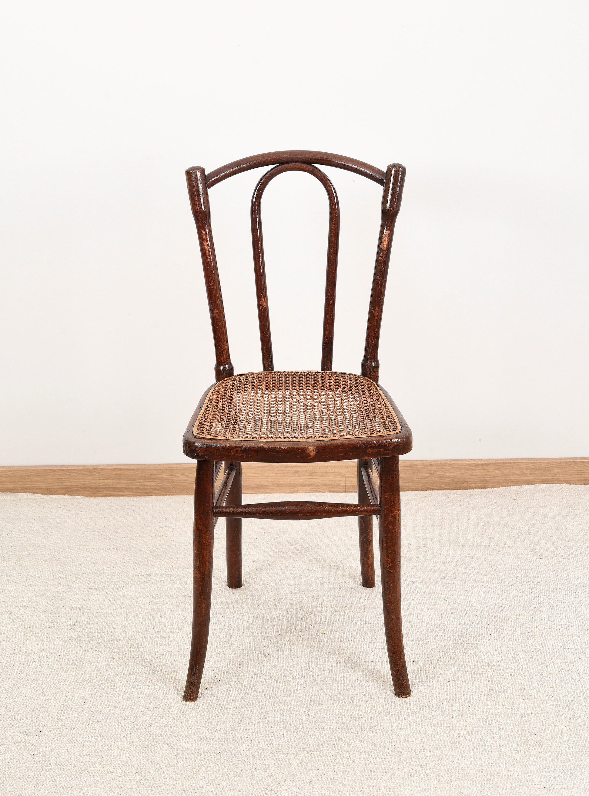 フランスアンティーク ラッシュ編みチェア ブロカント 無垢材
