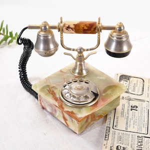 Old Phone- Antique Rotary Dial phone - French Antique Rotary Telephone - Old Rotary Phone- Classic French Vintage Home Decor, Desk Decor