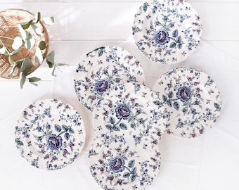 Johnson Brothers Rose Chintz Blue Salad Plates - Set of 3 - Etsy