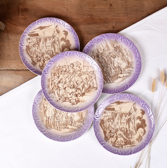 Sarreguemines antique plate サルグミンヌ