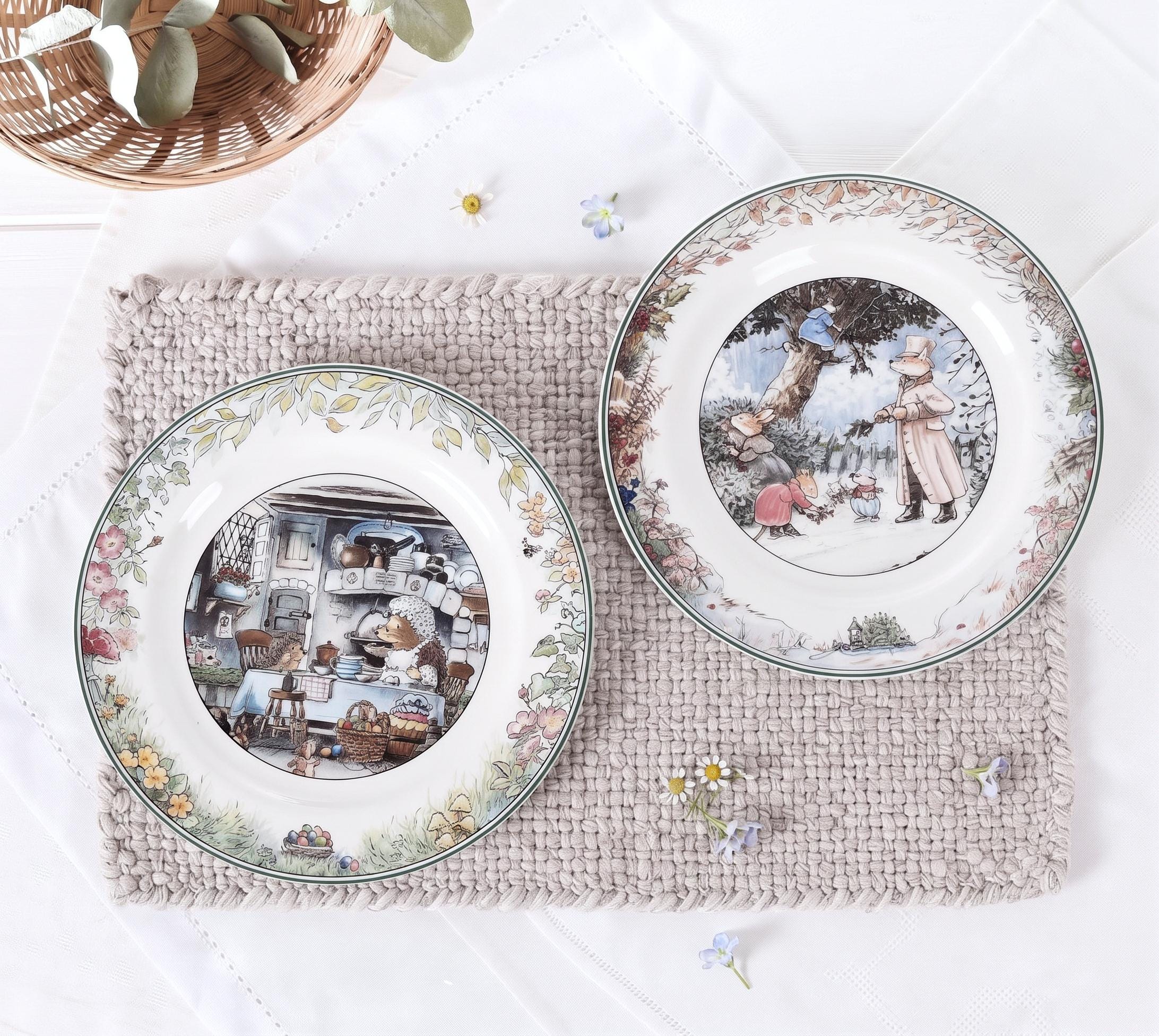 Villeroy & Boch Foxwood Talesプレート 3枚セット Villeroy and Boch Foxwood Tales - Etsy