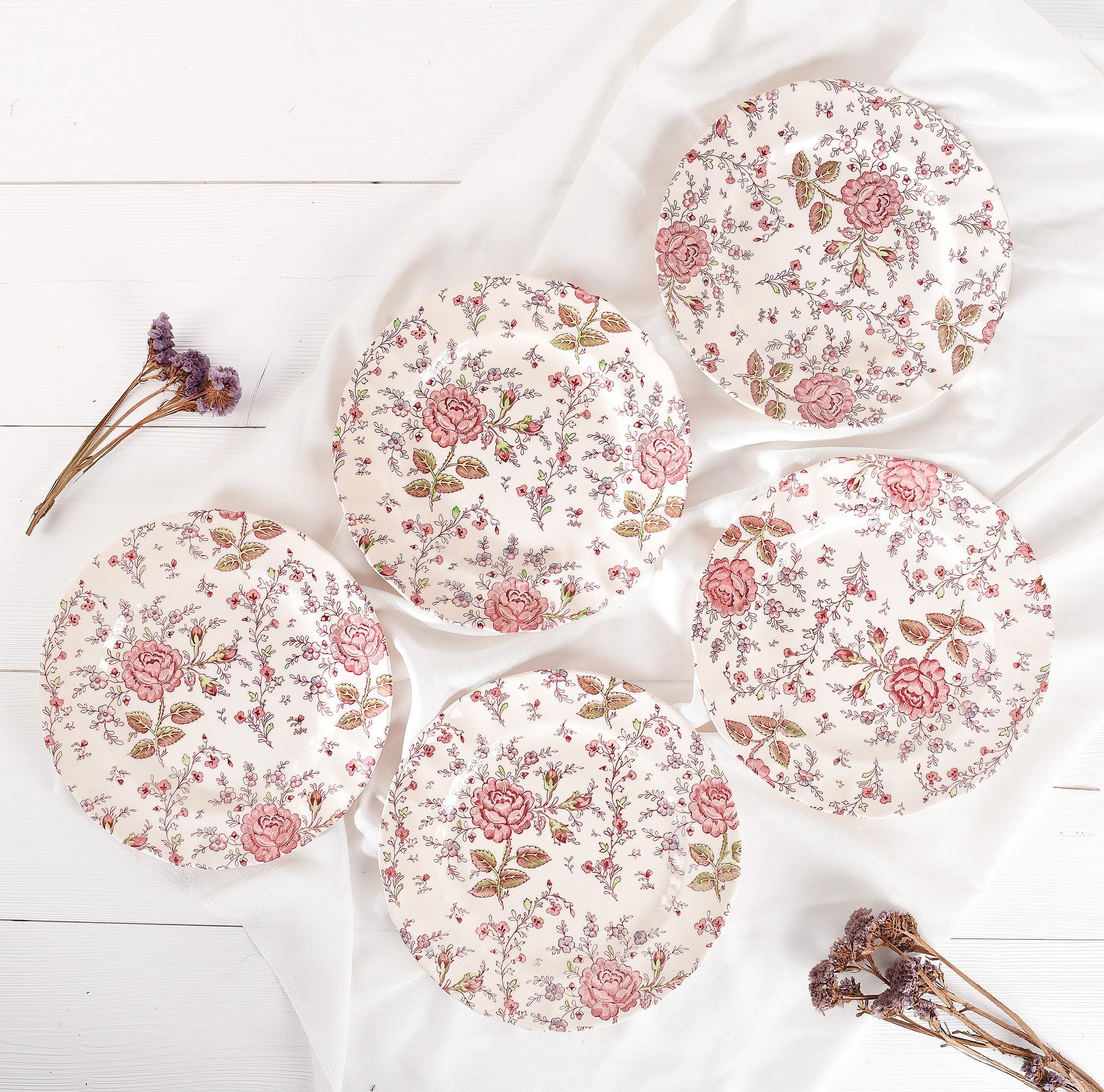 JOHNSON BROTHERS 花柄プレート 5枚セット　未使用　お値下げ中 JOHNSON BROTHERS 花柄プレート 5枚セット 未使用 シール付き