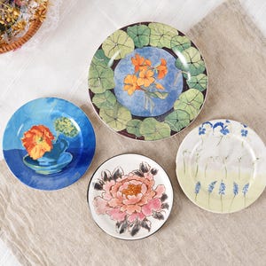Alice Gien シリアルボール 青い花の皿 2枚セット Gien France Alice - Etsy