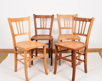 Bistro chairs,french cafe chairs LUTERMA , set of 4, vintage design, old French bar. For a unique, authentic and trendy interior decor.