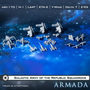 Republic Starfighter Squadrons – Star Wars Armada Compatible | Clone Wars Era Fighter Pack, Fleet Expansion