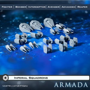 Imperial Starfighter Squadrons – Star Wars Armada Compatible | Empire Fighter Pack, Fleet Expansion Miniatures