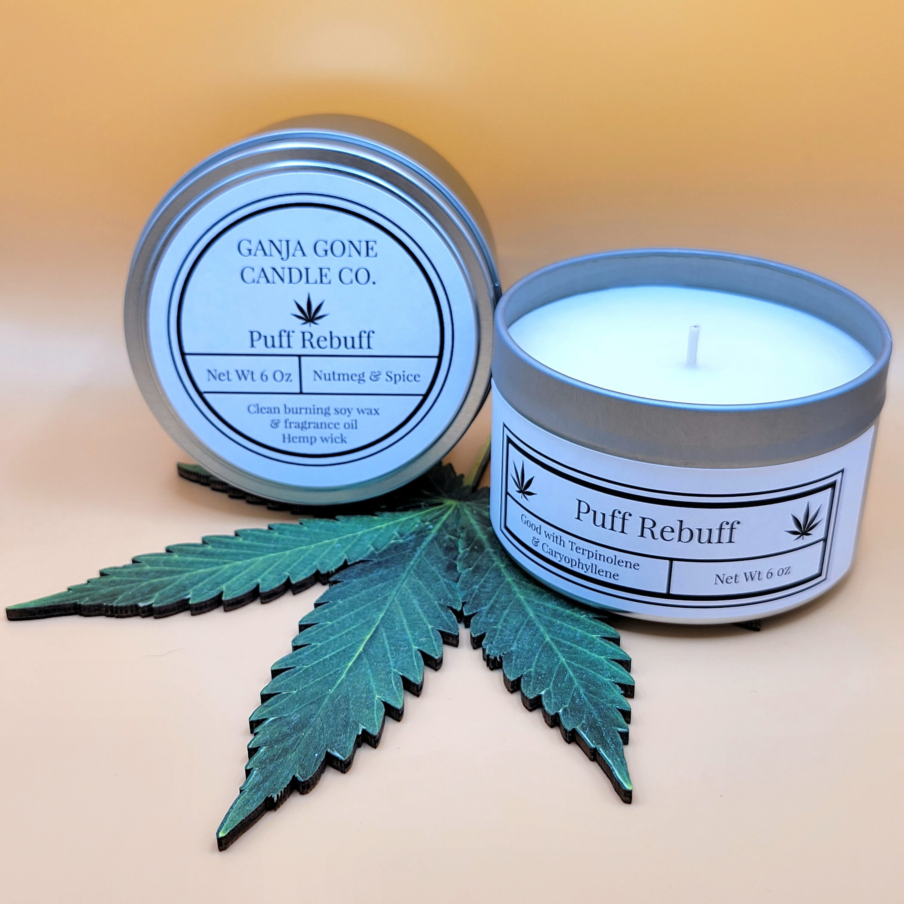 Ganga Gone Candle Co. Cannabis Terpenefocused, Weed Odor Eliminating