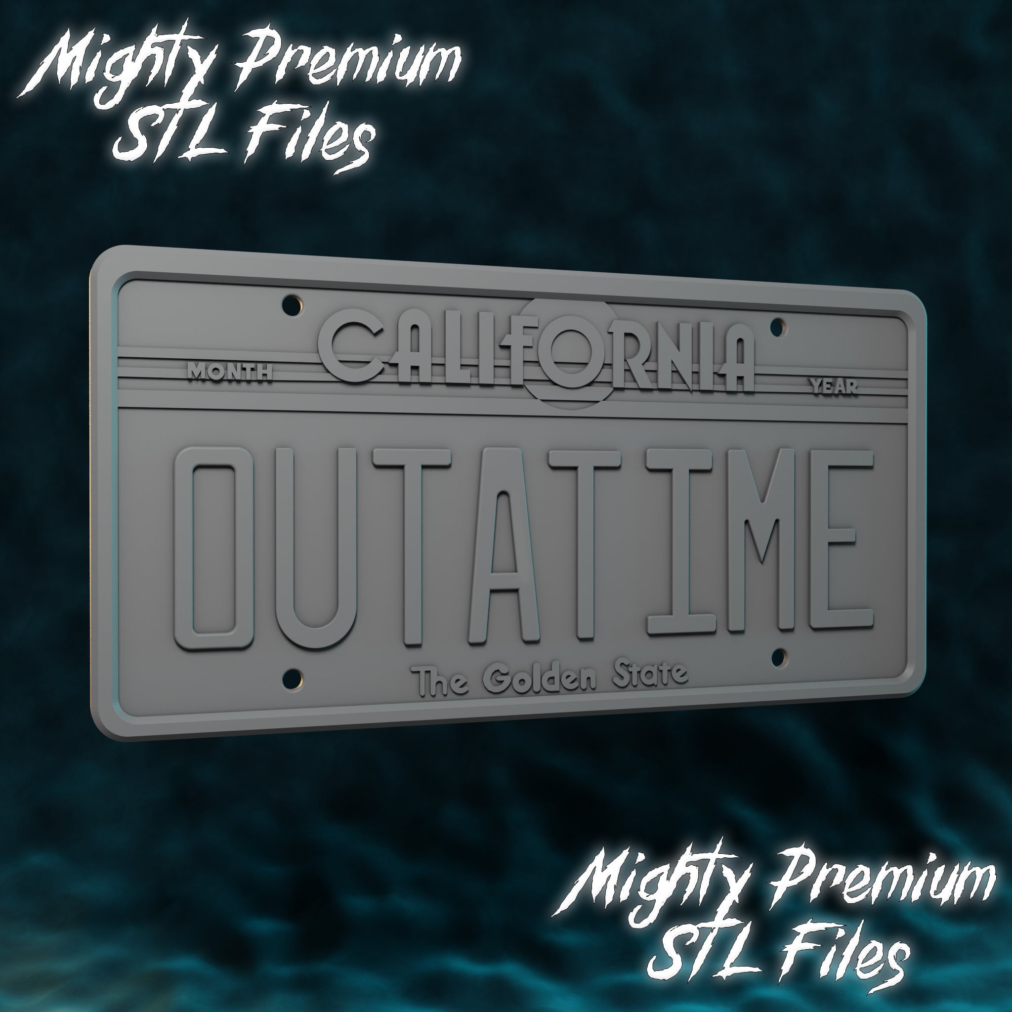 License Plate From Back to the Future STL File for 3D Printing - Etsy