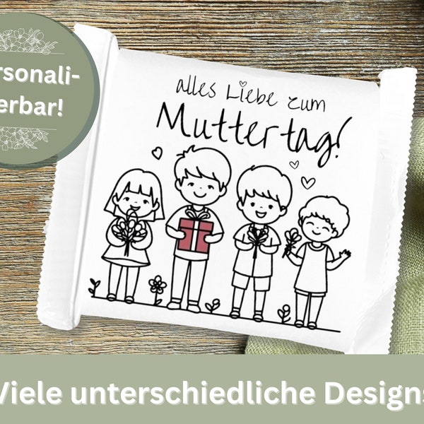 Ritter Sport Mini Banderole personalisiert kleines Geschenk Gastgeschenk Willkommen Hochzeit Tischdeko Dankeschön Give away Muttertag