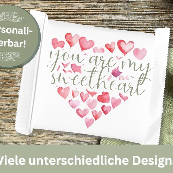 Ritter Sport Mini Banderole personalisiert kleines Geschenk Gastgeschenk Willkommen Hochzeit Tischdeko Dankeschön Give away Schokolade gift