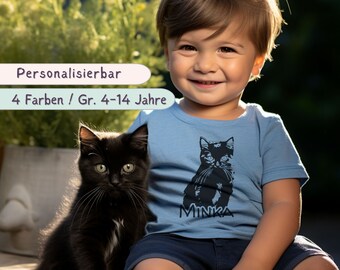 Personalisiertes Haustier Shirt, Haustierfoto + Name individuelles Hunde T-Shirt Kinder Geburtstag Tier-Shirt Geschenk Foto auf Tshirt Katze