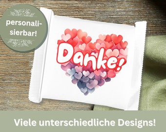 Ritter Sport Mini Banderole personalisiert kleines Geschenk Gastgeschenk Geburtstag Hochzeit Tischdeko Dankeschön Give away Schokoladengeschenk