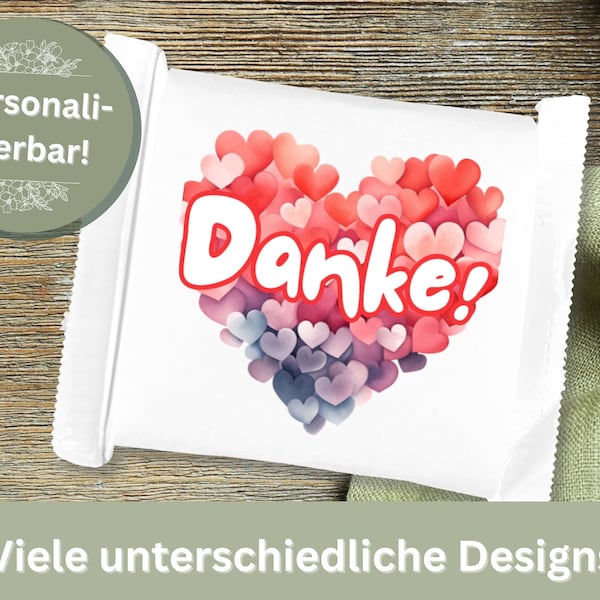 Ritter Sport Mini Banderole personalisiert kleines Geschenk Gastgeschenk Geburtstag Hochzeit Tischdeko Dankeschön Give away Schokolade gift