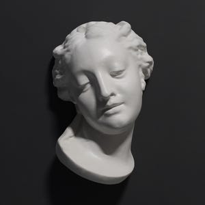 Plaster mask of a bather (Venus) by Allegretti. Decor for interior design. Handmade Plaster Wall Sculpture, Artist's Reference Cast.
