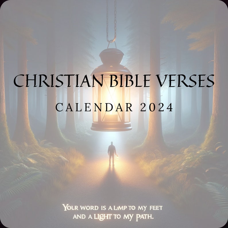 Christian Bible Verses Calendar 2025 Christian Art Printable Calendar