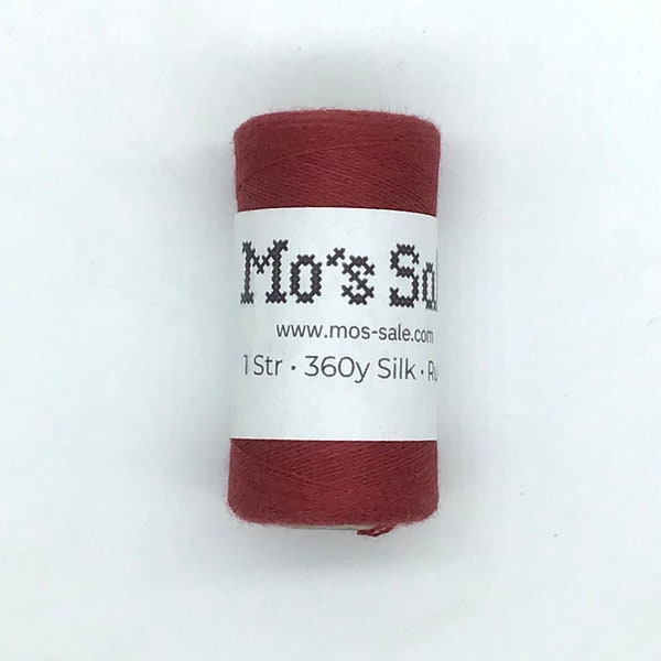 Ruby, 360 yard mulberry silk spool, 1 strand