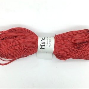 Cherry, 120 yard mulberry silk hank, 6 strands