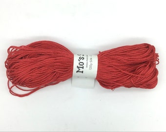 Cherry, 120 yard mulberry silk hank, 6 strands