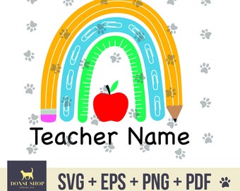 Maestro personalizado SVG, Maestro personalizado PNG, Maestro retro Svg, Enseñanza Svg, Apreciación Maestro Svg, Archivo cortado por láser, Cricut Svg