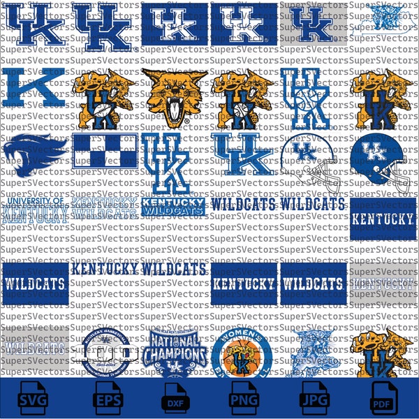 Kentucky SVG Bundle, Wildcats Pack Football, SVG Bundle, Cricut, Printable, University, College, Basketball, Svg Png Pdf, Download