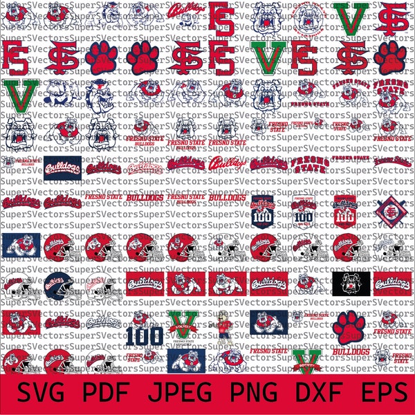 Fresno State SVG Bundle, Bulldogs Football, SVG Bundle, Cricut, Printable, University, College, Basketball, Svg Png Pdf, Download