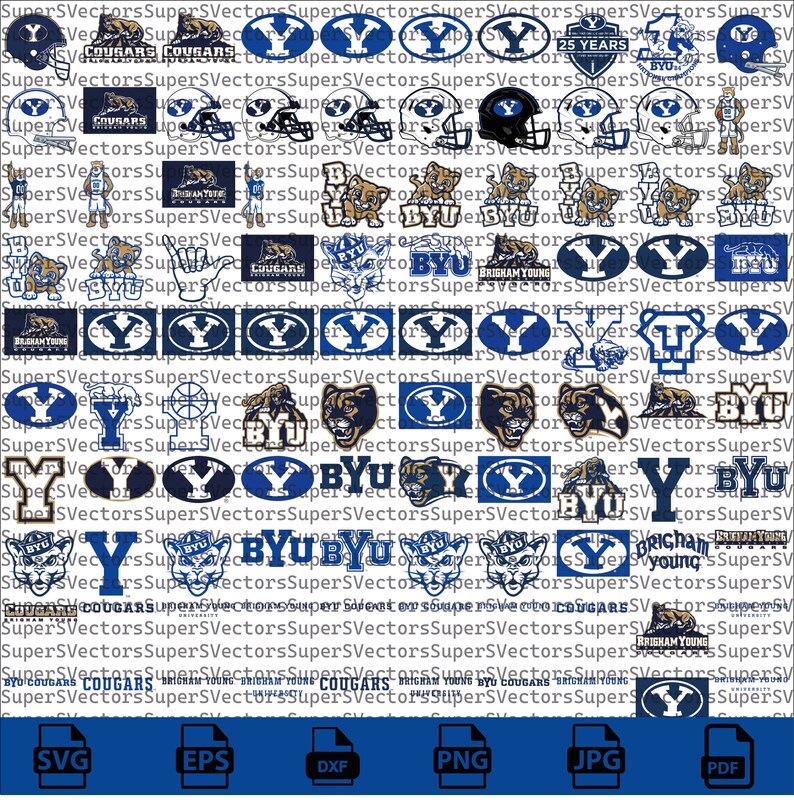 BYU SVG Bundle, Cougars Football, SVG Bundle, Cricut, Printable ...