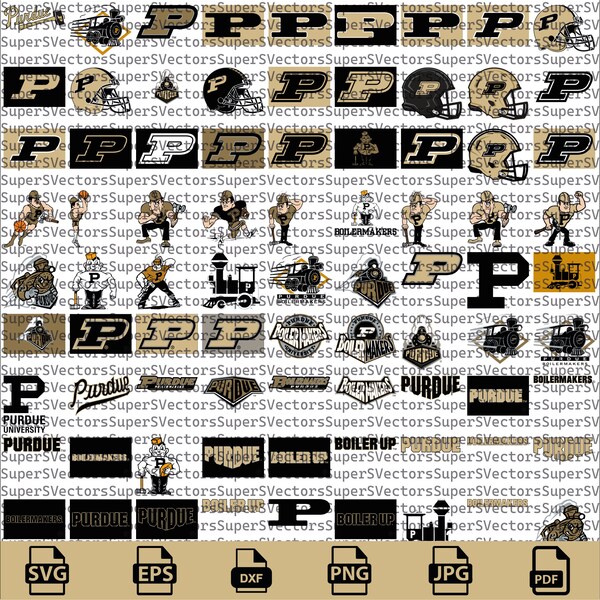 Purdue SVG Bundle, Boilermakers Football, SVG Bundle, Cricut, Printable, University, College, Basketball, Svg Png Pdf, Download