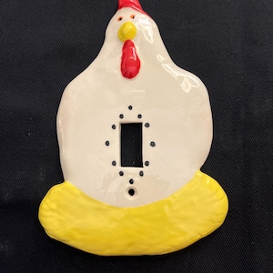 Chicken Red Barn Light Switch Cover Switch Plate Switchplate 3D Outlet Plug GFI Decora Ceramic