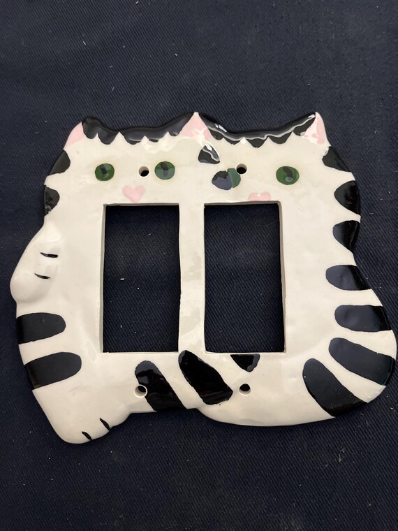 Cat Light Switch Cover Switch Plate Kitty Switchplate 3D Outlet Plug GFI Decora