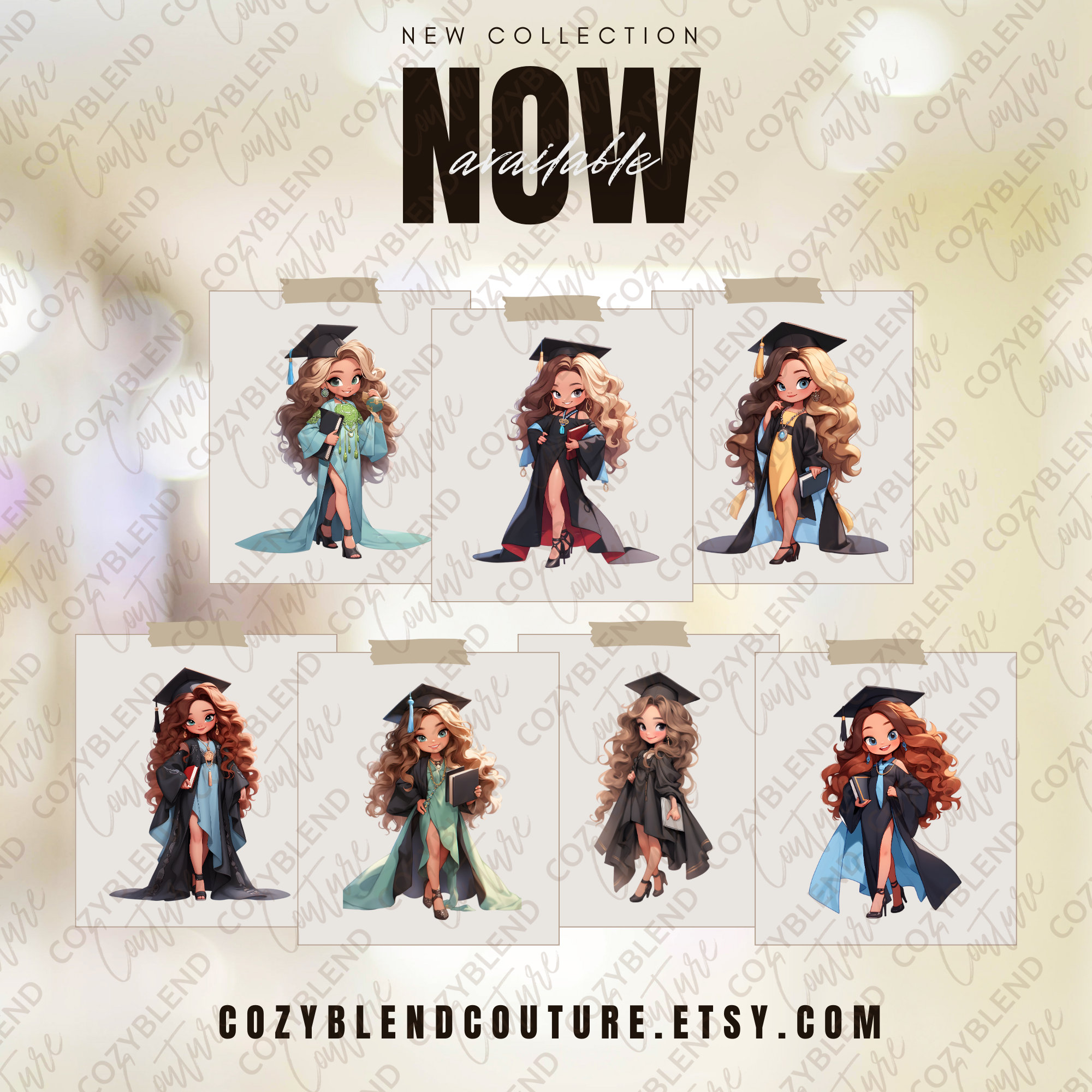 Empowered Graduates Clipart: Graduating Women Illustrations (digital ...