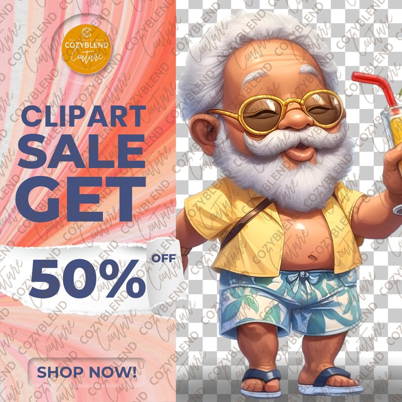 Whimsical Grandpa Clipart: Funny Old Man PNG (digital Download) - Etsy