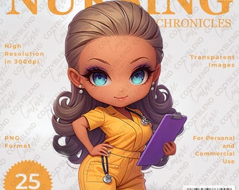 Nurse Clipart: Inspiring PNG Illustrations (Digital Download)