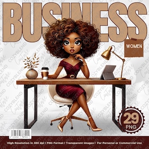 Business Women Clipart - Elegant and Motivated Female Leaders for Crafts, Planners, and High-Resolution Projects