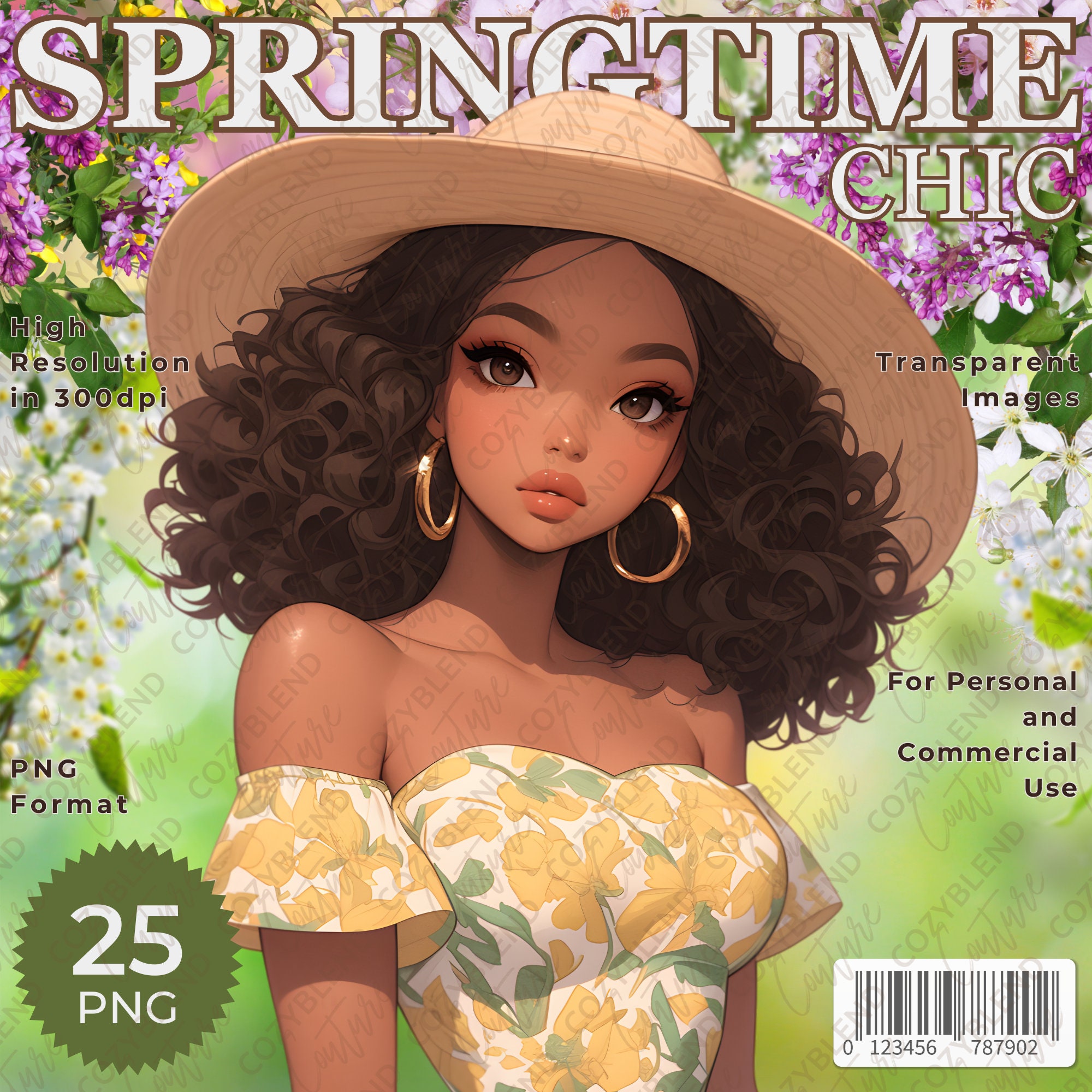 Springtime Chic Clipart - Elegant Girls Illustrations for Spring ...
