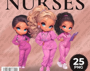 Nurse Clipart PNG, Health Care, Cliparts, Digital Download, Arts