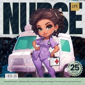 Nurse Life Clipart Bundle: Medical PNG Graphics (Commercial Use, Instant Download)