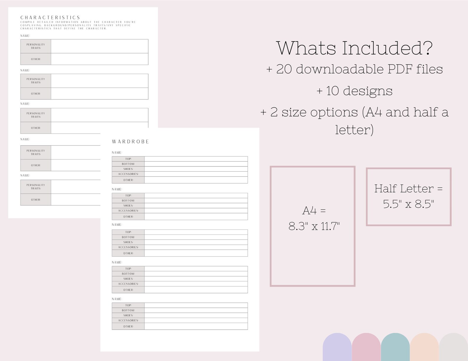 Cosplay Planner Digital Print Event Time Tracking Project Planner ...